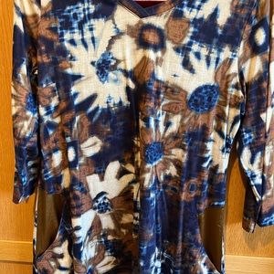 Logo Printed Knit Top with Asymmetric Hem, size M.